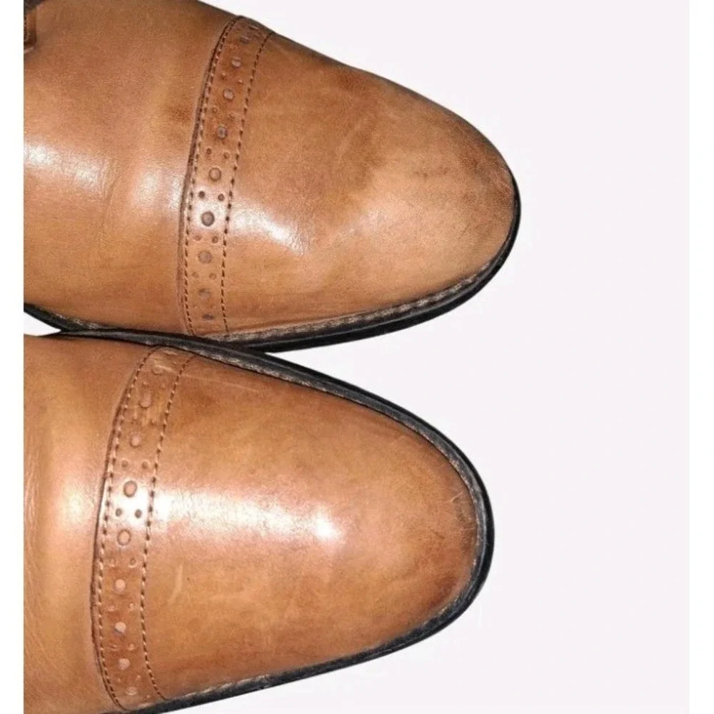 Stacy‎ Adams Brown Leather Lace-up Oxford Dress Shoes Size 8.5